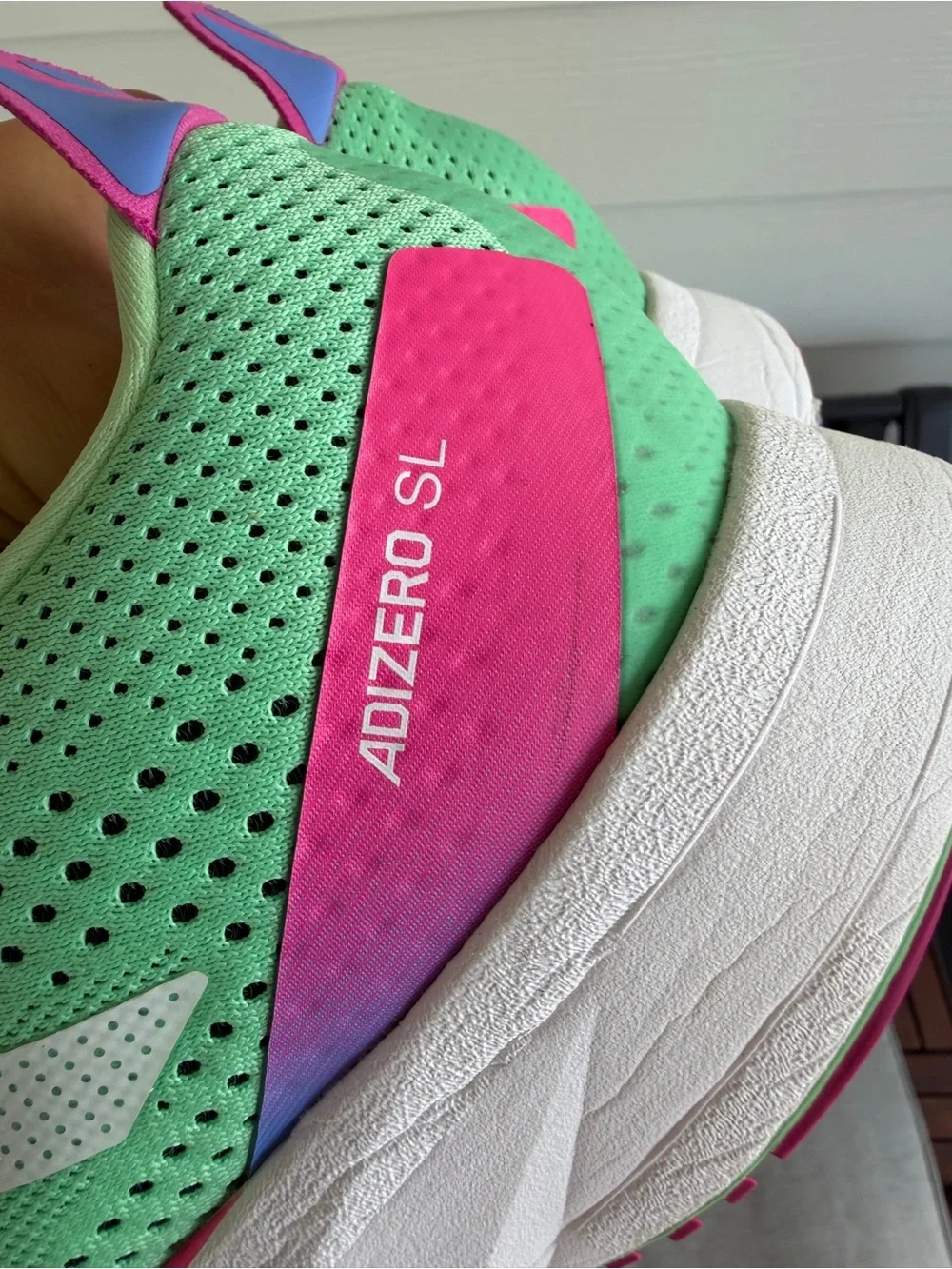 Adidas Adizero SL Women’s 11 Pulse Mint Lucid Fuchsia Running Shoes